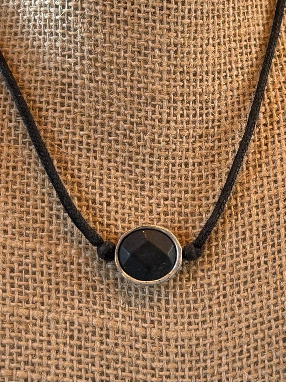 Black onyx gemstone adjustable necklace